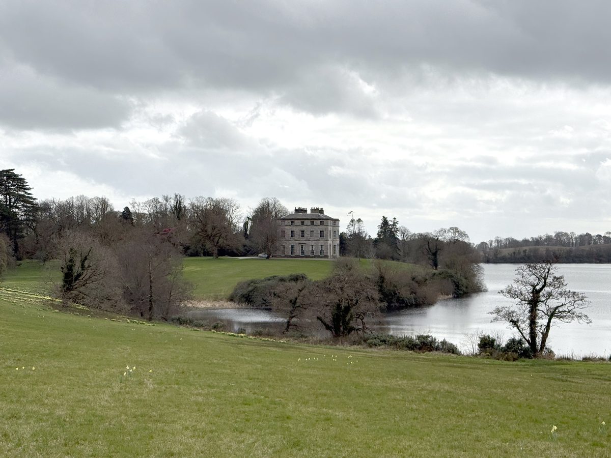Seaforde House today, seen across the lake from nearly the same spot.