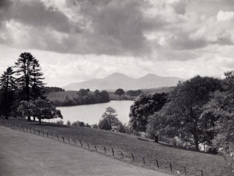 Papa&rsquo;s photograph of the lake and the Mourne Mountains, taken from this same window in 1942.