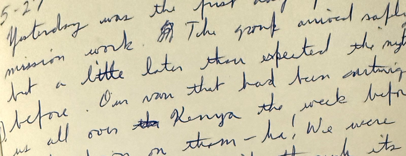 Handwritten journal page